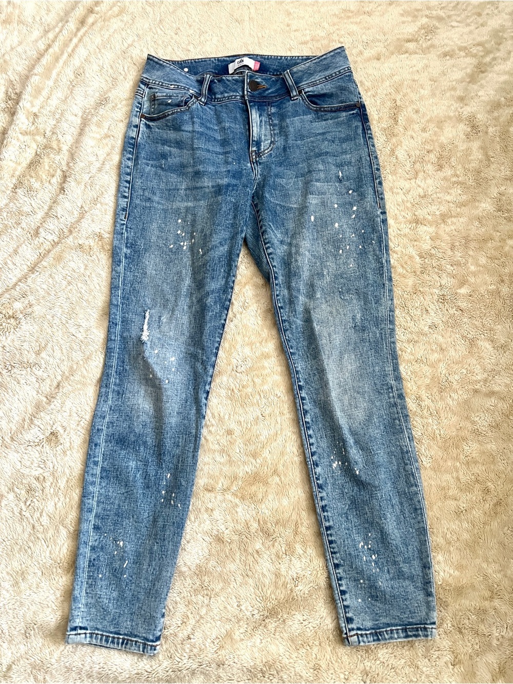 CABI Woman's Cinch Skinny Acid Wash Jeans Size 10